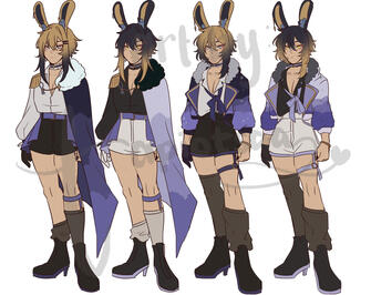 One of my draft vtuber designs for myself.