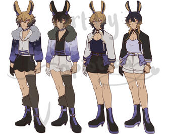 One of my draft vtuber designs for myself.